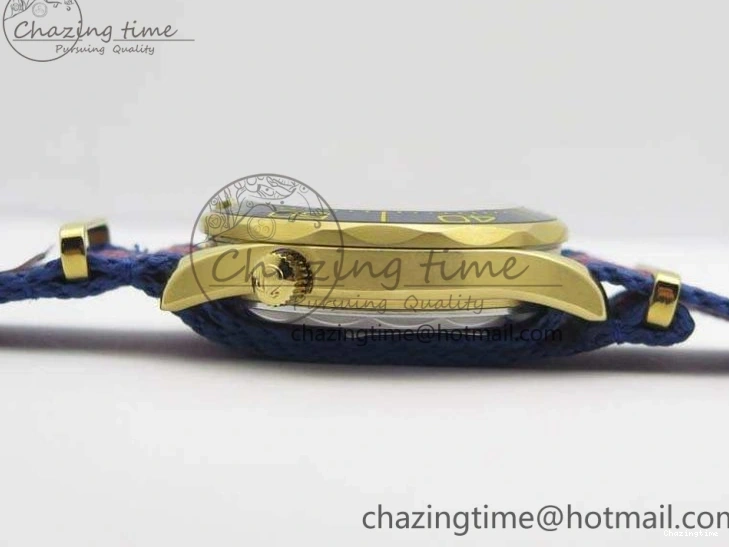 0417 Modern Seamaster 300M 007 YG URF 1:1 Best Edition White Dial Ceramic Bezel On Nylon Strap A 8115